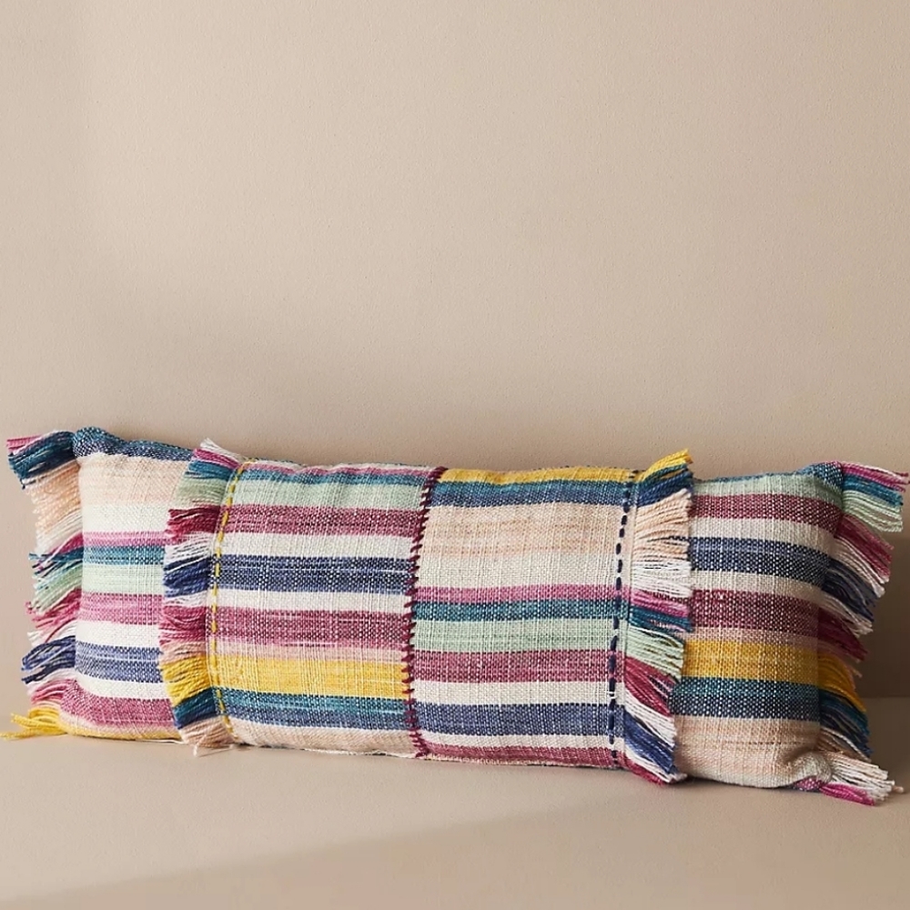 Anthropologie Rosamund Indoor/Outdoor pillow - multi stripe